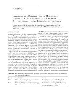 Assessing the distribution of household financial contributions to the