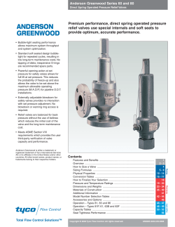 Conventional Relief Valves