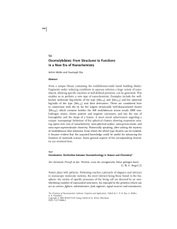 Oxomolybdates: From Structures to Functions in a