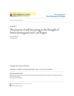 The process of self-becoming in the thought of S&oslash;ren Kierkegaard