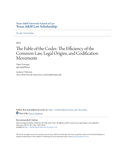 The Efficiency of the Common Law, Legal Origins, and Codification