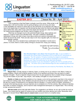 newsletter - Linguaton