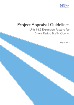 Project Appraisal Guidelines