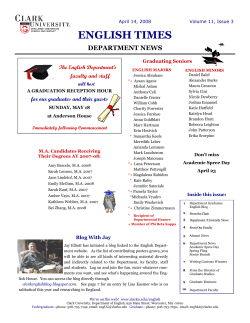 english times - Clark University