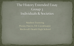 EE History Topic Guide - Rockwall High School Library