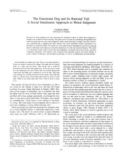 The Emotional Dog and Its Rational Tail