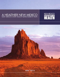 a healthier new mexico - New Mexico Department of Health