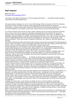 Hail Caesar! - Physicians Practice