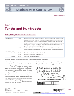 Tenths and Hundredths
