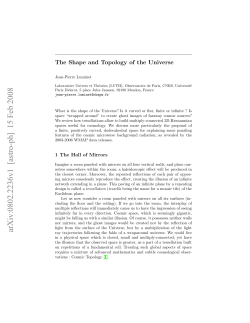 The Shape and Topology of the Universe