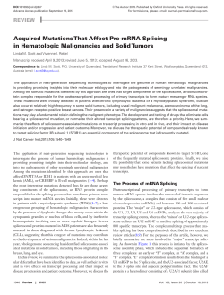 Acquired Mutations That Affect Pre-mRNA