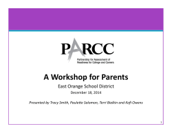 PARCC Parent Presentation