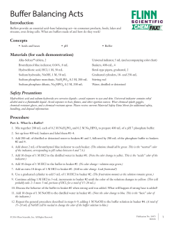 Buffer Balancing Acts