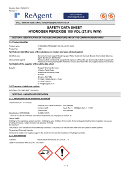 safety data sheet hydrogen peroxide 100 vol (27.5% w/w)