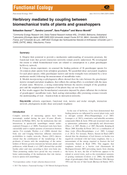 Herbivory mediated by coupling between biomechanical traits of