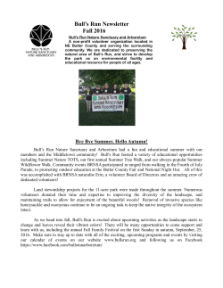 Fall 2016 - Bull`s Run Nature Sanctuary and Arboretum