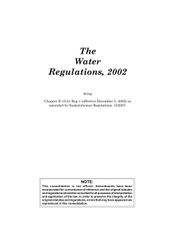 The Water Regulations, 2002