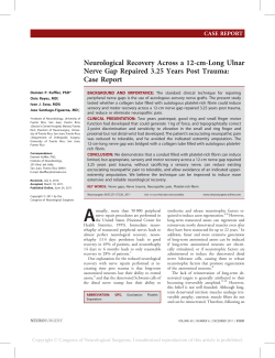Neurological Recovery Across a 12-cm