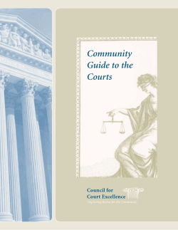 Community Guide to the Courts - Council for Court Excellence