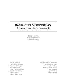 Hacia otras econom&iacute;as, critica al paradigma