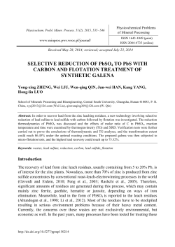 selective reduction of pbso4 to pbs with carbon and flotation