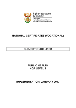 national certificates (vocational) - Department of Higher Education