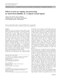 Effects of iron-ore mining and processing on metal bioavailability in