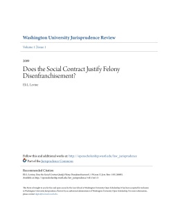Does the Social Contract Justify Felony Disenfranchisement?
