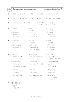Answers - NLCS Maths Department