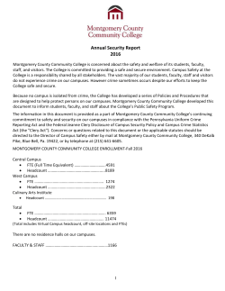 Annual Security Report - Montgomery County Community College