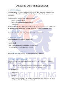 Disability Discrimination Act