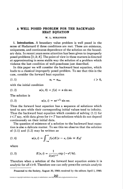 A WELL POSED PROBLEM FOR THE BACKWARD HEAT EQUATION