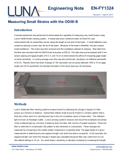 Measuring Small Strains with the ODiSI B