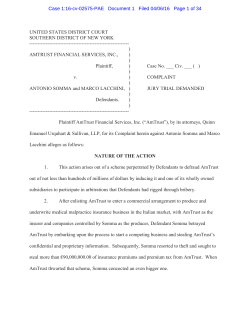 UNITED STATES DISTRICT COURT SOUTHERN DISTRICT OF