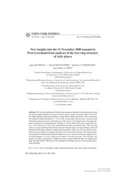 New insights into the 21 November 2000 tsunami in West Greenland