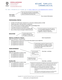 Gustavson resume template