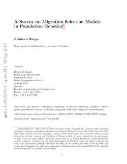 A Survey on Migration-Selection Models in