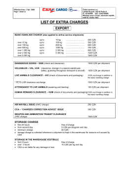 list of extra charges