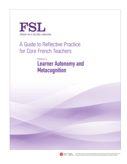 Learner Autonomy and Metacognition
