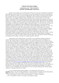 Philosophy of Anti-Slavery - The American Philosophical Association