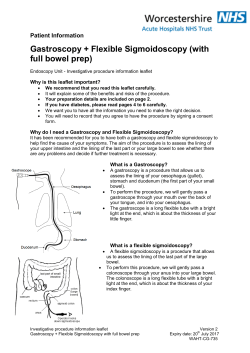 Gastroscopy + Flexible Sigmoidoscopy (with full bowel prep)