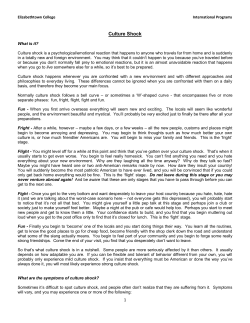 Culture Shock - Elizabethtown College