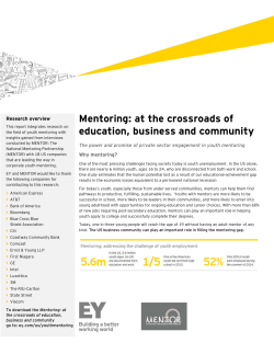 Mentoring: at the crossroads of education, business and community