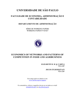 economics of networks and patterns of competition in food and