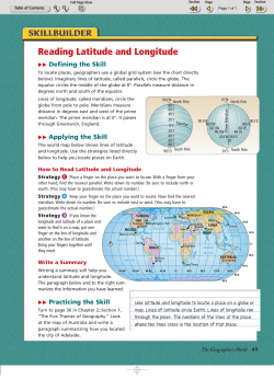 Reading Latitude and Longitude
