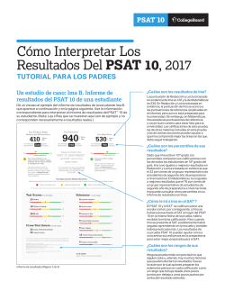 Cómo Interpretar Los Resultados Del PSAT 10