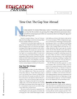 The Gap Year Abroad
