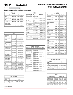 engineering information - unit conversions