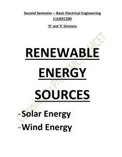 Solar Energy - Wind Energy