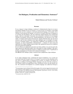 On Dialogues, Predication and Elementary Sentences